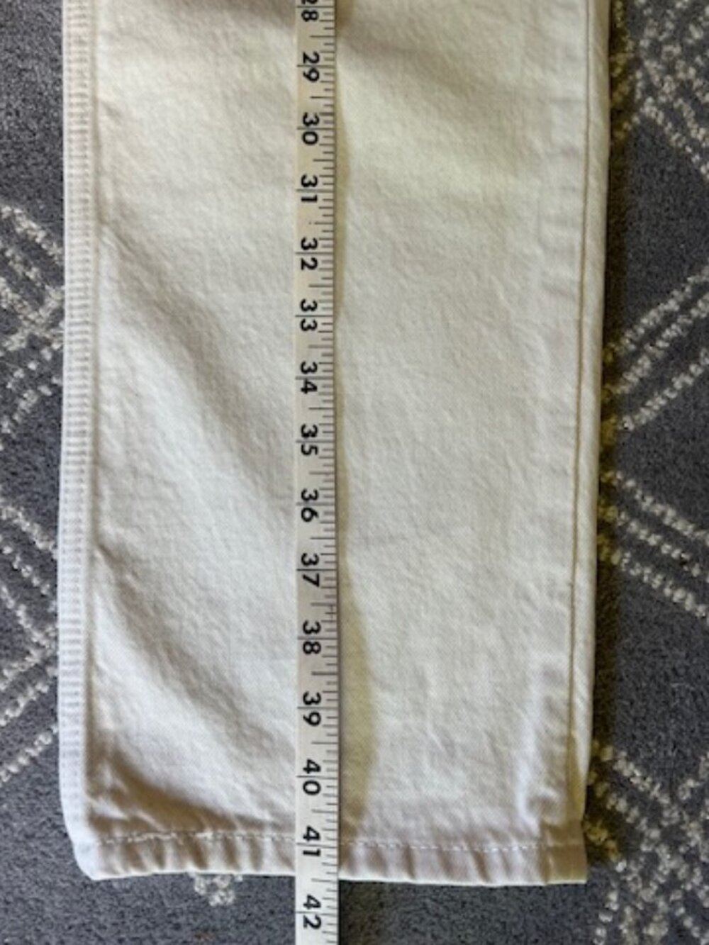 Levi’s Low Pro Cream Straight Stonewash Jeans Woman's W 27 - Picture 13 of 14